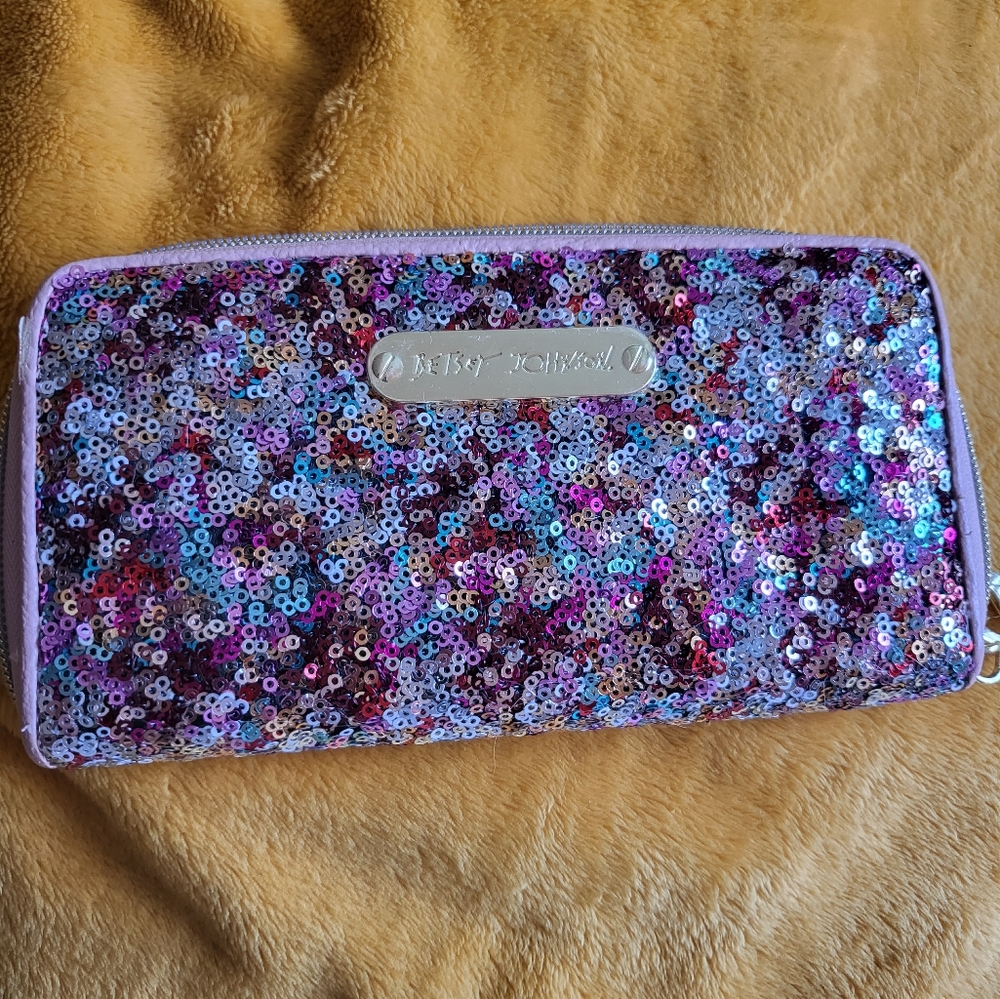 Betsy Johnson Rainbow Sequined wallet